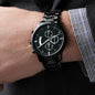 Customized Black Chronograph Watch Dad Watch, Boyfriend Watch, Son Watch, Dad Watch, Groomsmen Gift