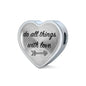 Do All Things With Love Luxury Steel Charm Bracelet