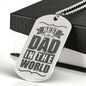 Best Dad In The World Engraved Steel Dog Tag