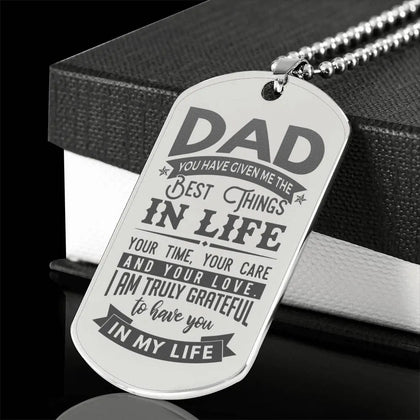 Engraved Dog Tag Stainless / No