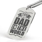 Best Dad In The World Engraved Steel Dog Tag