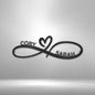 Infinity Sign Containing Names, Personalized Metal Infinity Sign, Infinity Metal Sign, Infinity Sign Name, Infinity Sign Metal newlywed gift