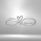 Infinity Sign Containing Names, Personalized Metal Infinity Sign, Infinity Metal Sign, Infinity Sign Name, Infinity Sign Metal newlywed gift
