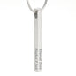 Engraved Vertical Bar Necklace