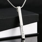 Engraved Vertical Bar Necklace