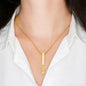 Engraved Vertical Bar Necklace
