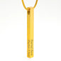 Engraved Vertical Bar Necklace