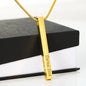Engraved Vertical Bar Necklace