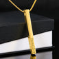 Engraved Vertical Bar Necklace