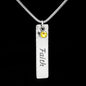 Personalized Birthstone Engraving, Customize Name Bar Necklace Custom Name Necklace Stainless Steel Pendant Women
