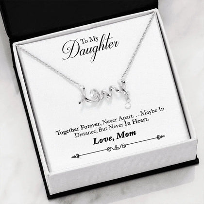 High Polished .316 Surgical Steel Scripted Love