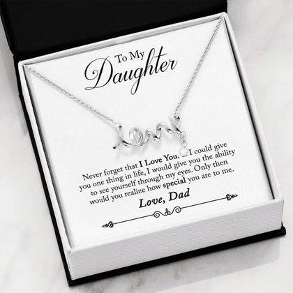 High Polished .316 Surgical Steel Scripted Love