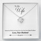 Husband And Wife, The Love Knot Necklace for Wife, Birthday Gift, Girlfriend Gift, Mothers Day