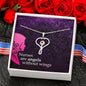 Nurses Are Angels Without Wings , Adorable Stethoscope Necklace