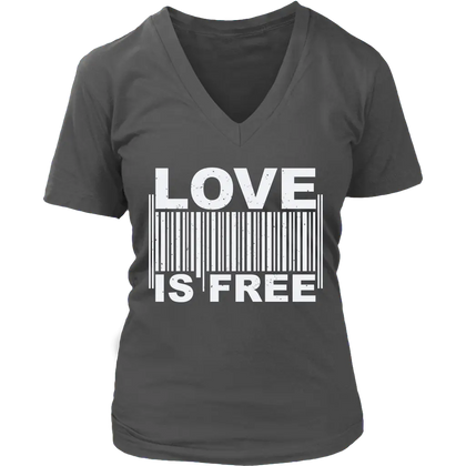 District Womens V-Neck / Charcoal / S