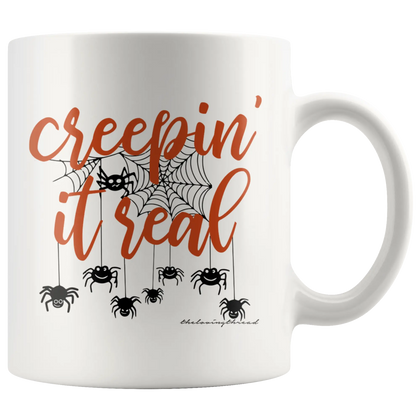 Creepin' It Real Halloween Mug White