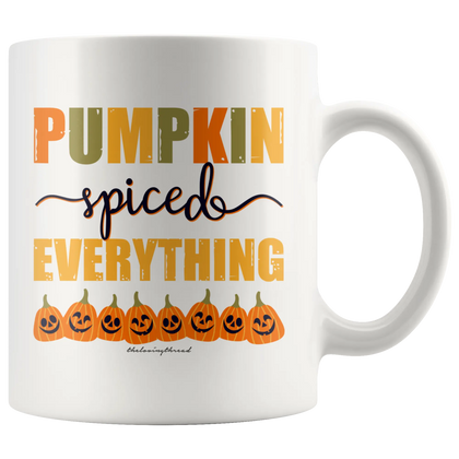 Pumpkin Spiced Everything Halloween Mug White