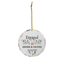 Engaged Christmas Ornament - Custom Engagement - Personalized First Christmas Engaged - Classic Engaged Ornament