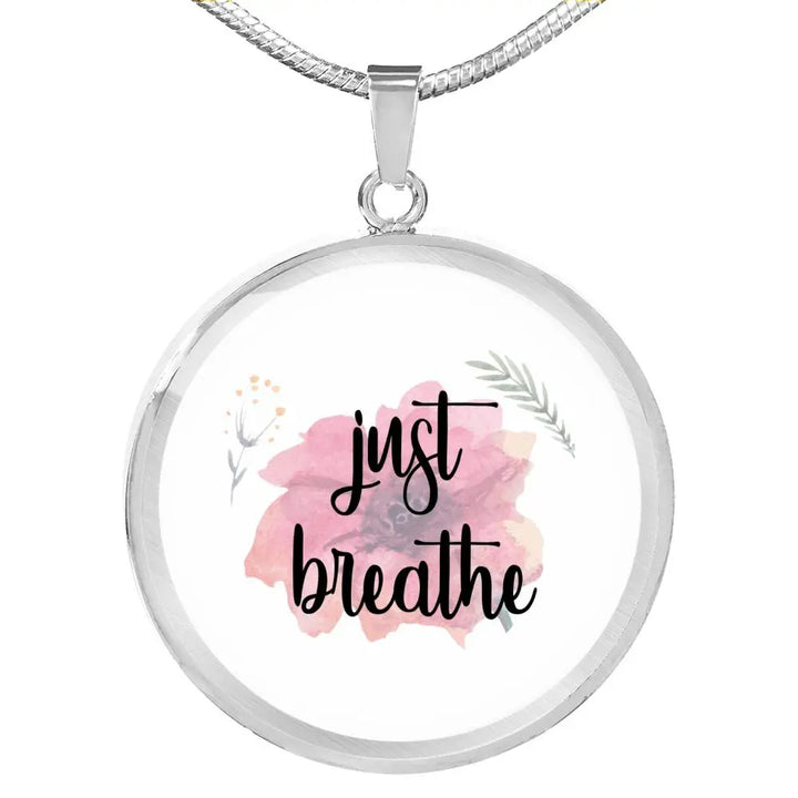Just Breathe Round Necklace
