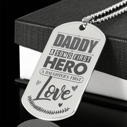 Engraved Dog Tag Stainless / No