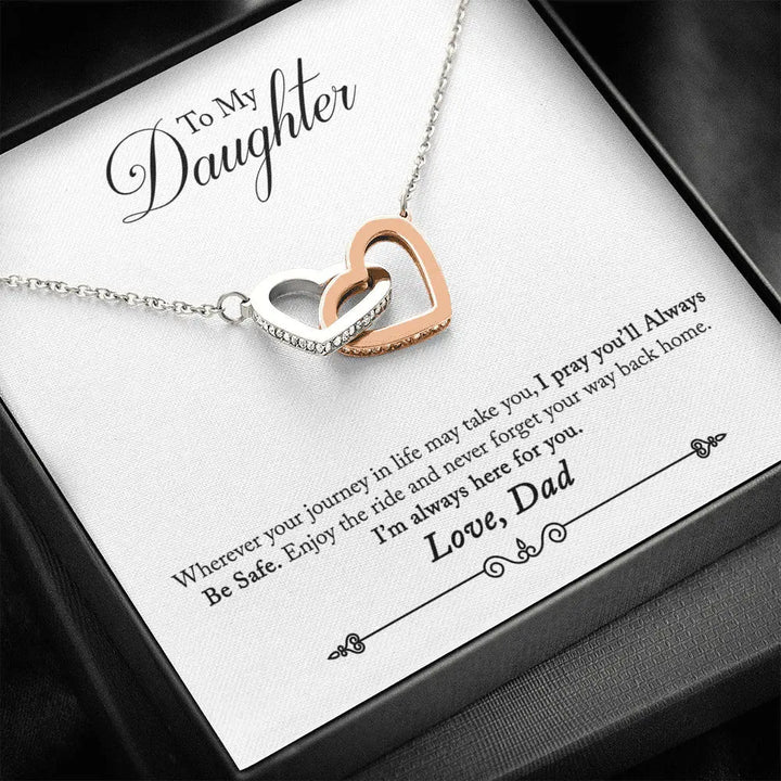 Interlocking Hearts Necklace - From Dad To Daughter 1