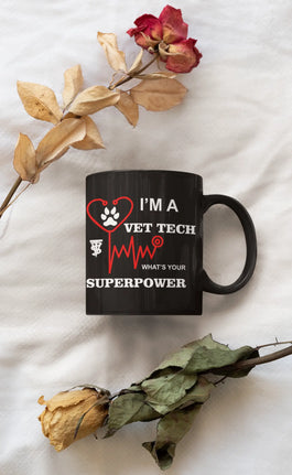 Vet Tech Coffee Mug . Perfect Gift for Your Dad, Mom, Boyfriend, Girlfriend, or Friend - nurse graduation gift,Nursing Student Gift, Vet Tech gift