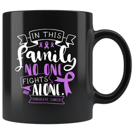 Nobody Fights Alone In This Family Cancer Support Gift Mug